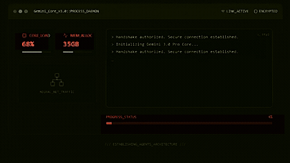 The AI Team Map interface, animated